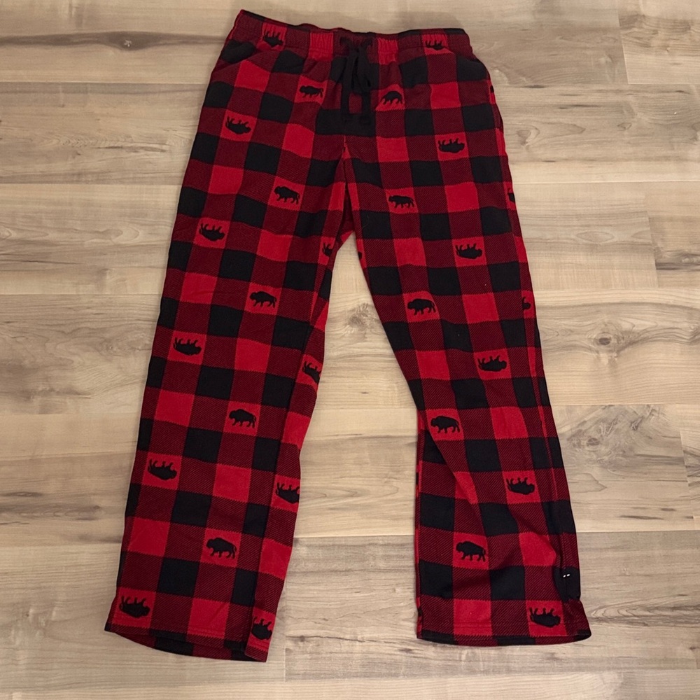 size large croft & barrow men’s red plaid pajama pants